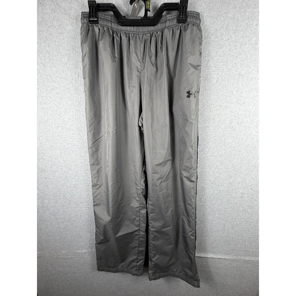 Under Armour Pants Mens Medium Gray Mesh Lined Track Athletic Loose Fit Pockets
